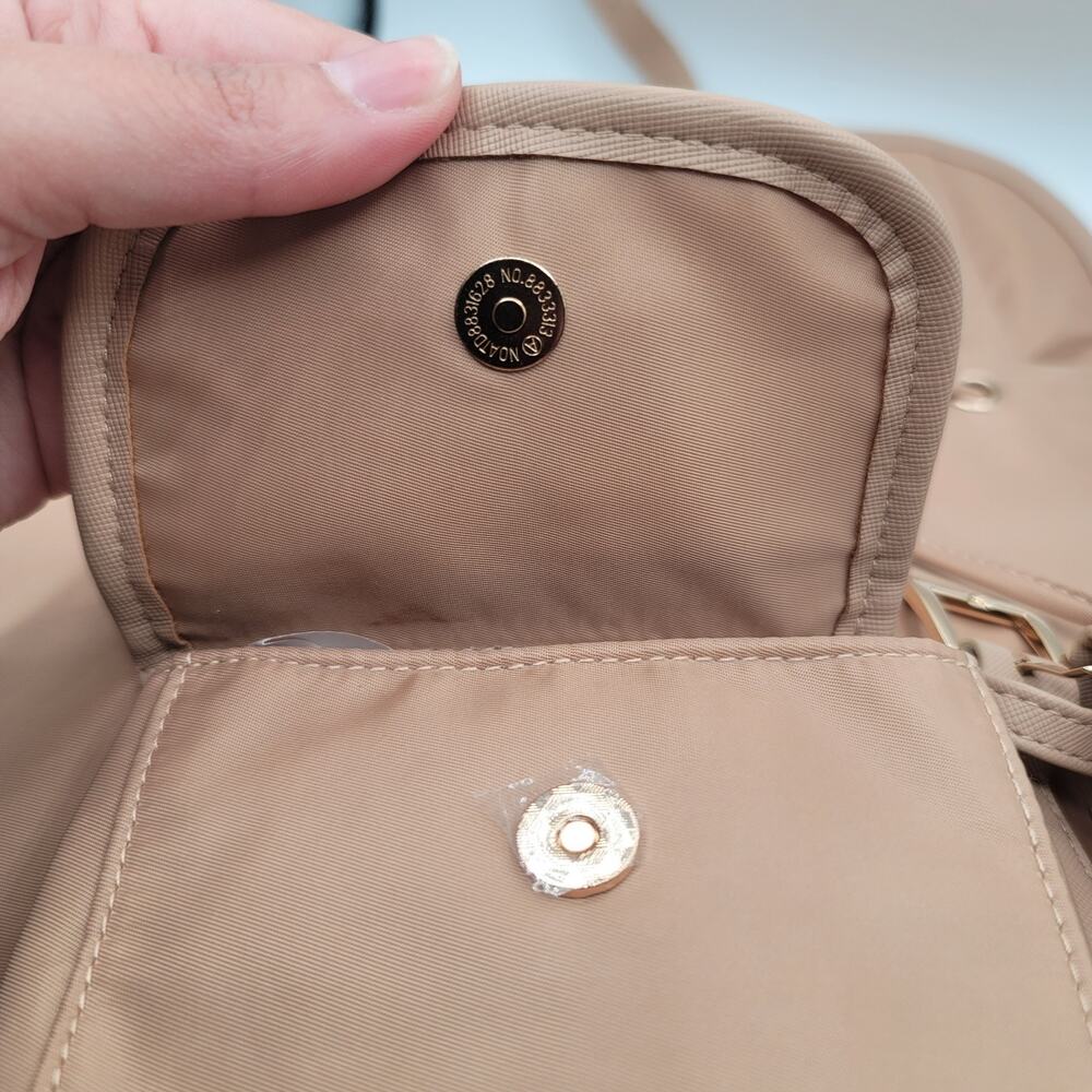 Year of Ours x FFF Taupe Nylon Backpack NWT - Convertible Tote Bag w/ Pockets - Picture 10 of 10